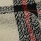 1 Yard Famous Designer Cream, Black and Red Plaid Blended Wool Boucle Coating
